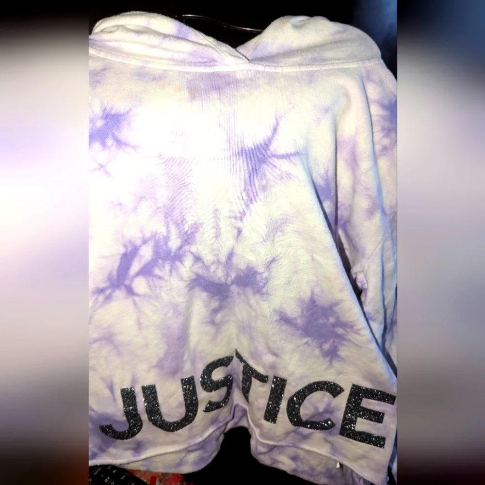 Justice purple tie dye hoodie
